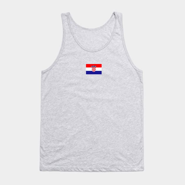 Croatia Flag Minimalist Tank Top by Issho Ni